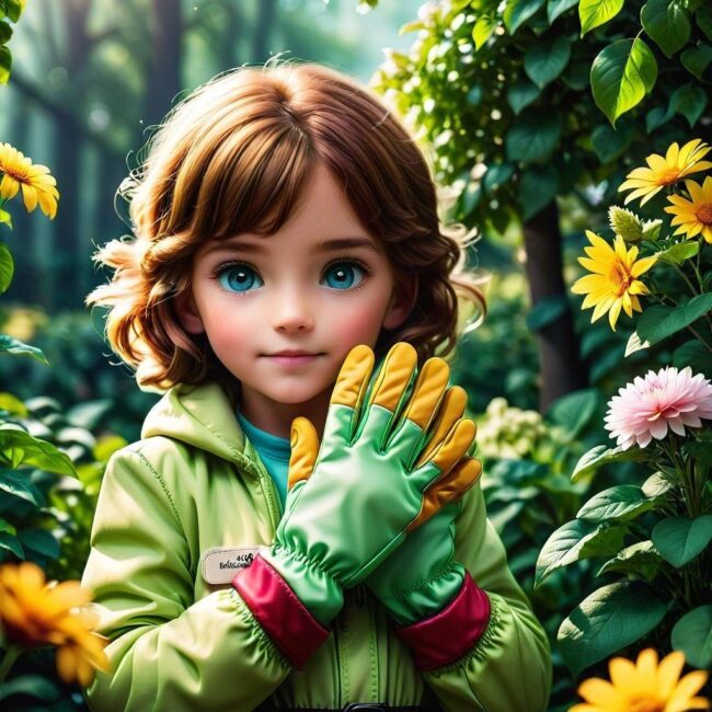 Dziecięce rękawiczki ochronne do ogrodu