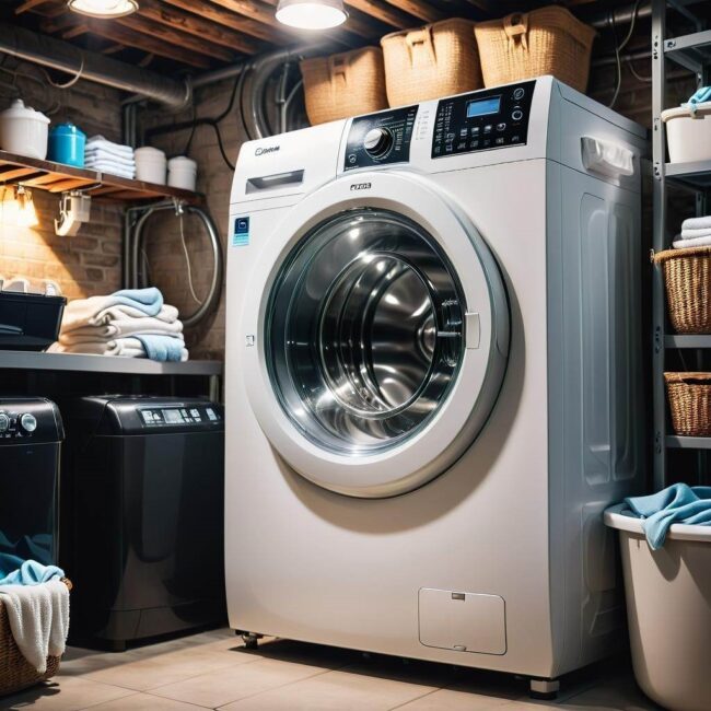 Uszkodzenia pralki w piwnicy